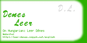denes leer business card